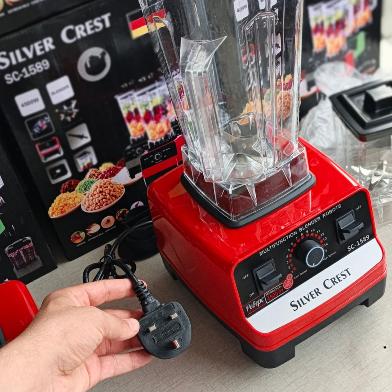 Silver Crest 2-in-1 Juicer Blender & Grinder – Powerful Kitchen Appliance